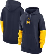 Nike Women's Nike  College Navy Michigan Wolverines Essential Fleece Pullover Hoodie