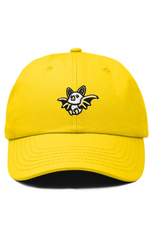 Dalix Honduran Bat Embroidered Dad Hat In Gold