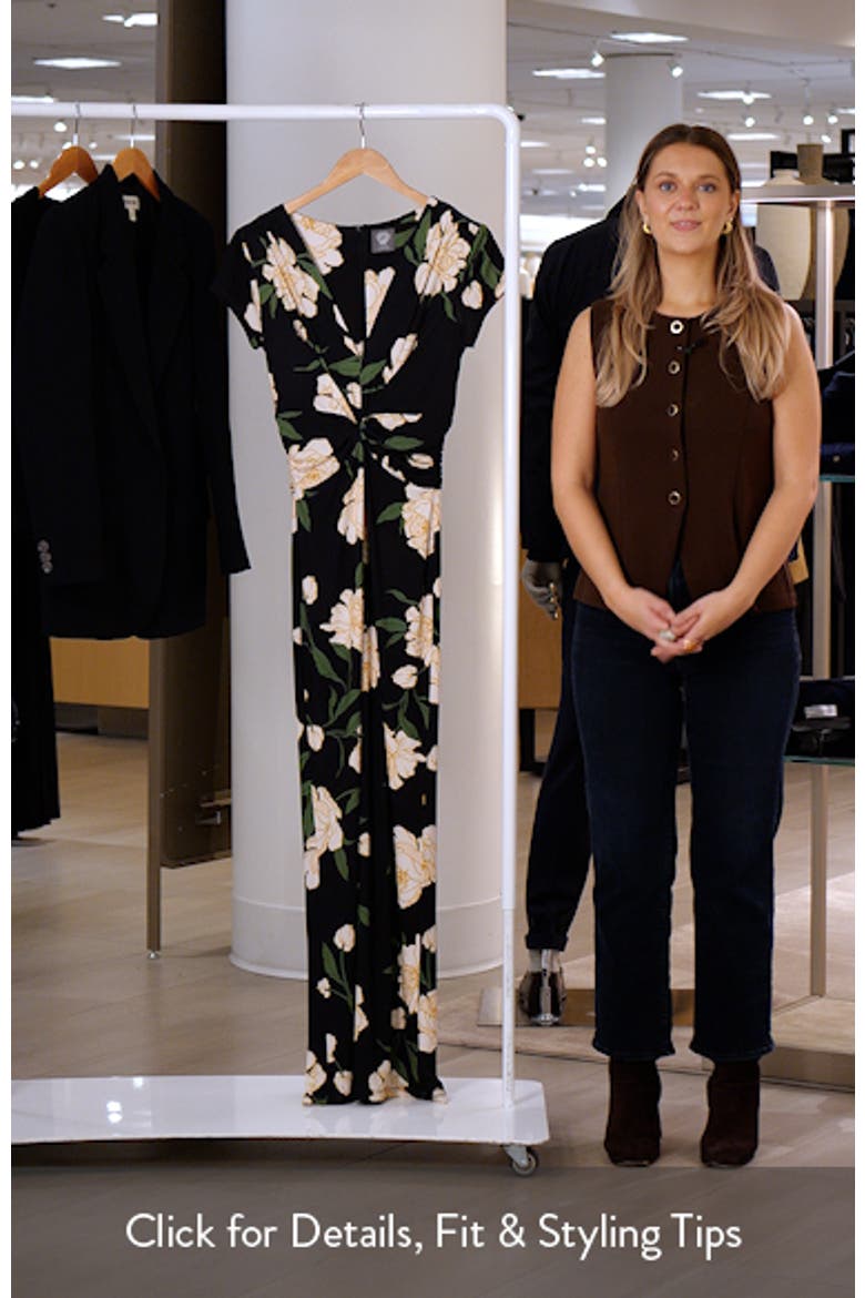 Floral Twist Front Wide Leg Jumpsuit video
