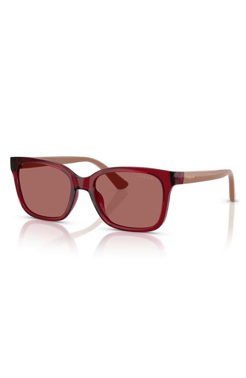 Vogue 49mm Rectangular Sunglasses In Dark Violet