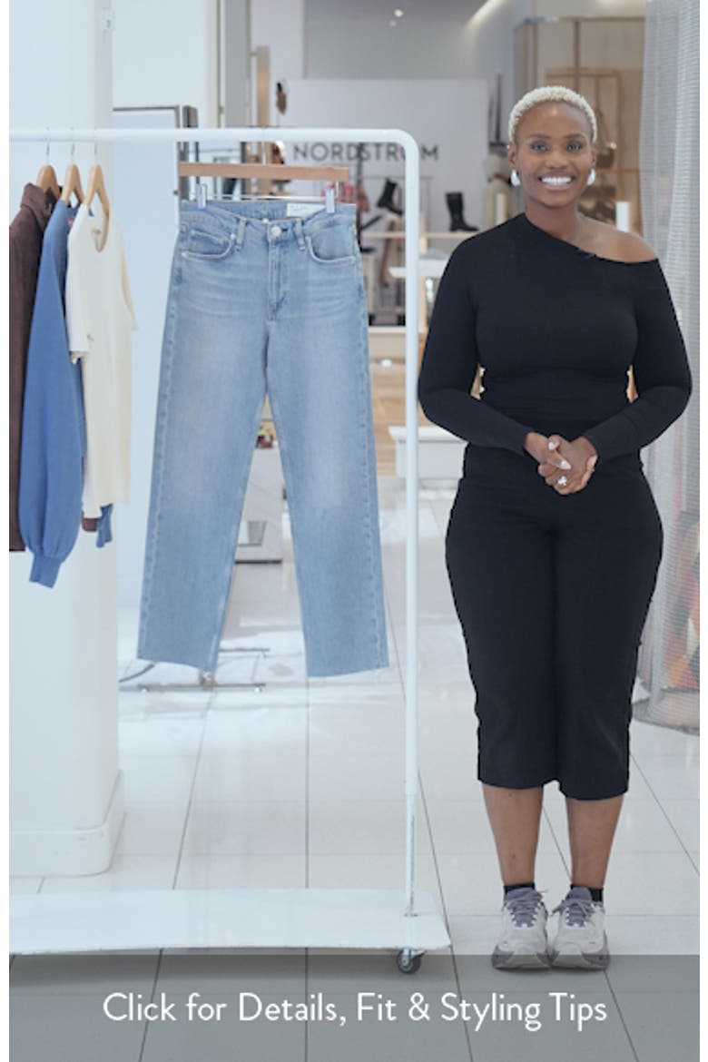 Harlow Mid Rise Straight Leg Ankle Length Jeans video