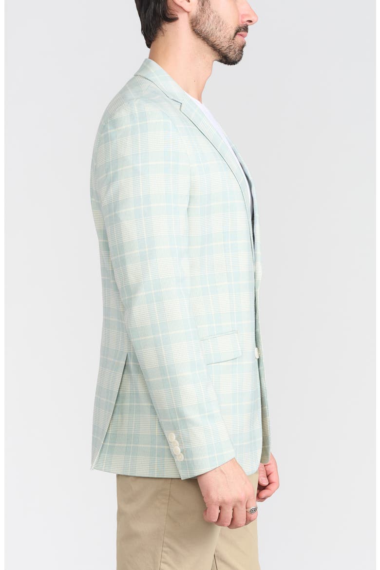 Mayfair Plaid Notch Lapel Blazer, Alternate, color, GREEN