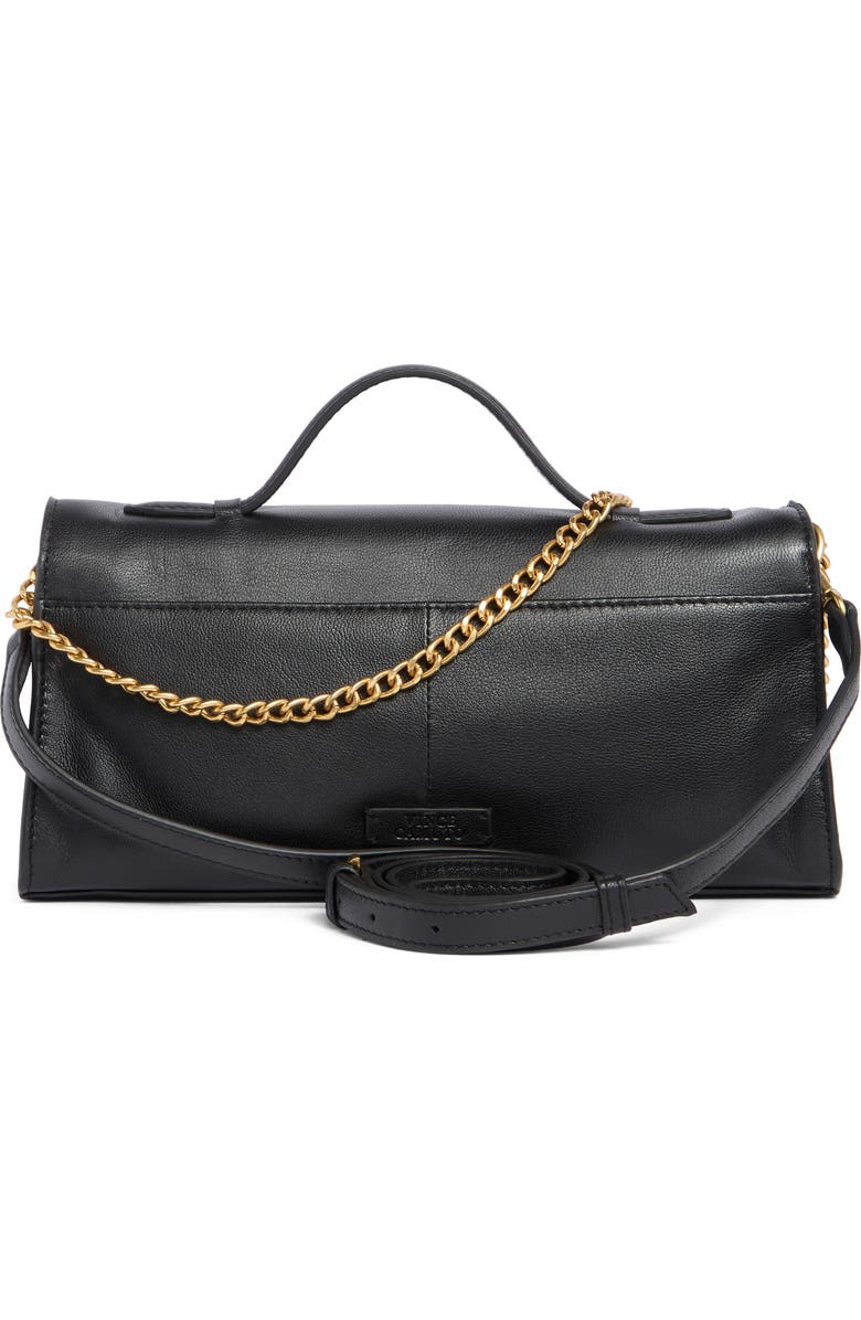 Vince Camuto Stehf Top Handle Leather Bag, Alternate, color, Black Smooth