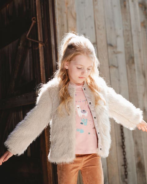 Organic Cotton T-Shirt with Llama (Little Kid & Big Kid)