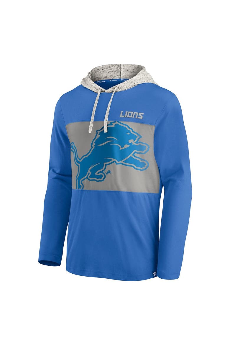 Men's Fanatics Branded Blue Detroit Lions Long Sleeve Hoodie T-Shirt, Alternate, color, Blue