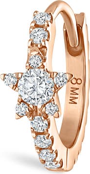 MARIA TASH Diamond Star Eternity Single Clicker Hoop Earring