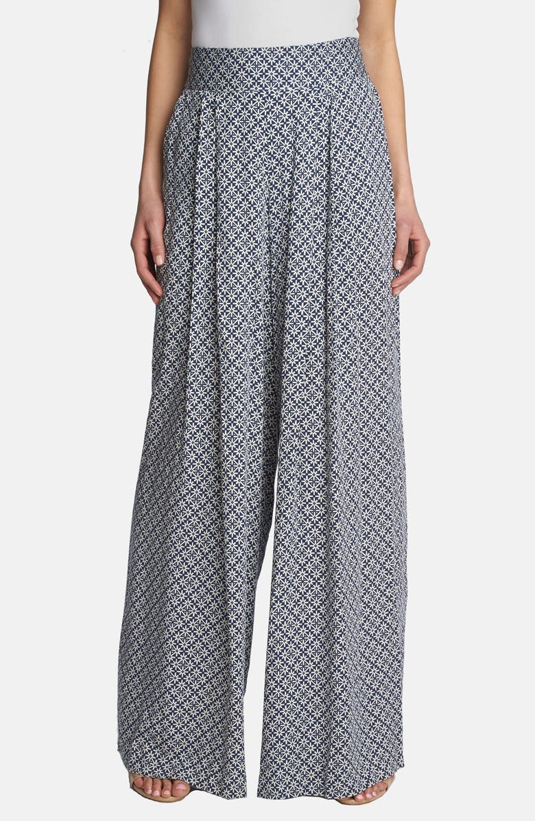 1.STATE High Rise Wide Leg Print Trousers, Main, color,