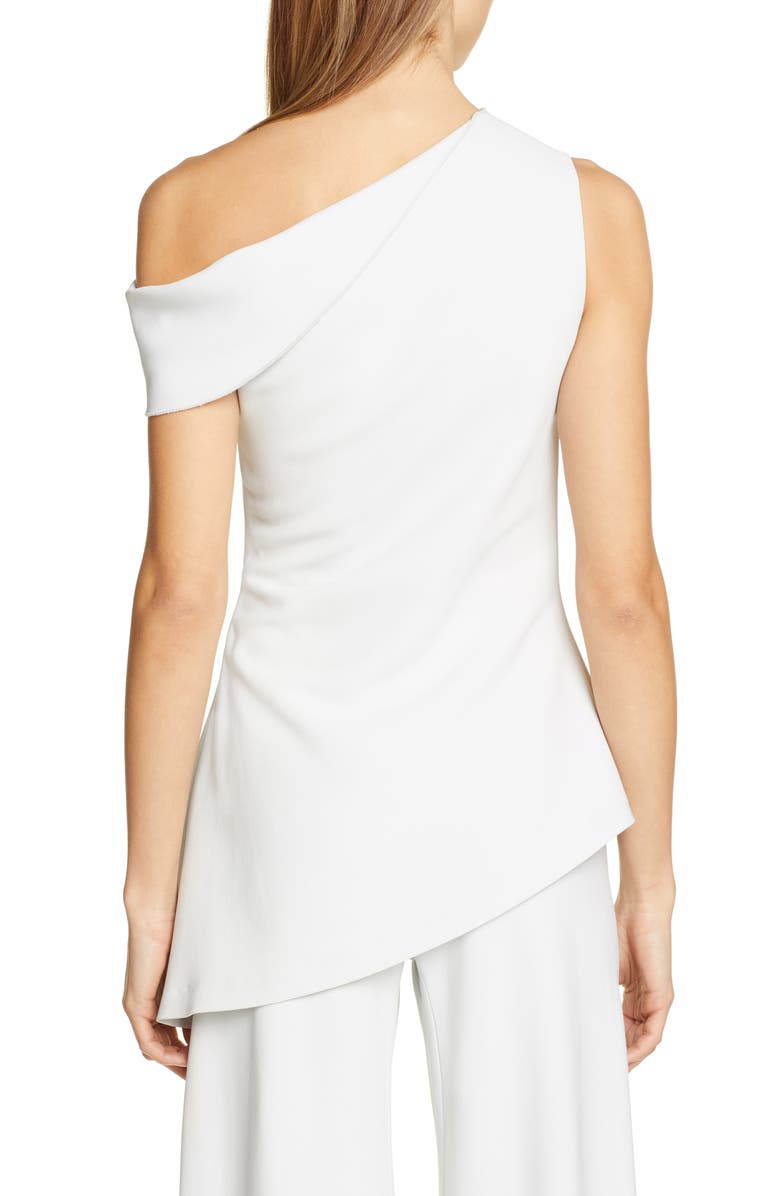 Rosetta Getty One-Shoulder Jersey Blouse, Alternate, color,