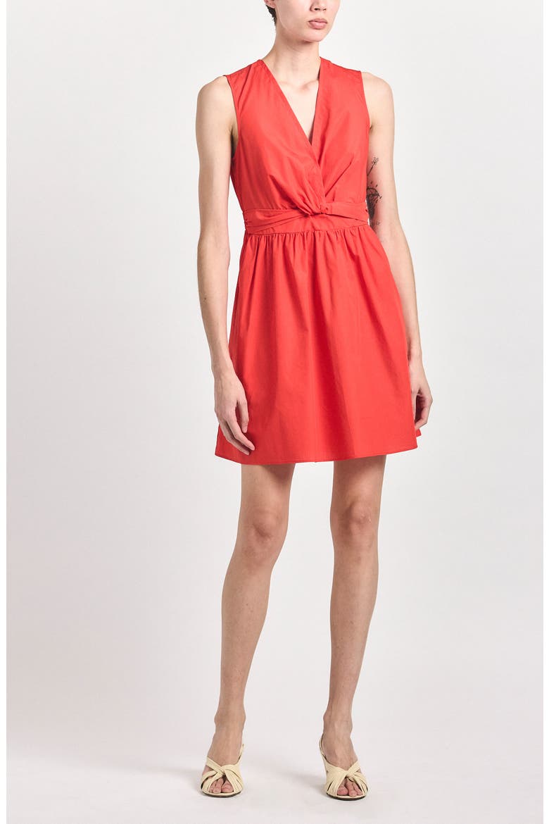 Nulla Front Twist Minidress, Alternate, color, RED