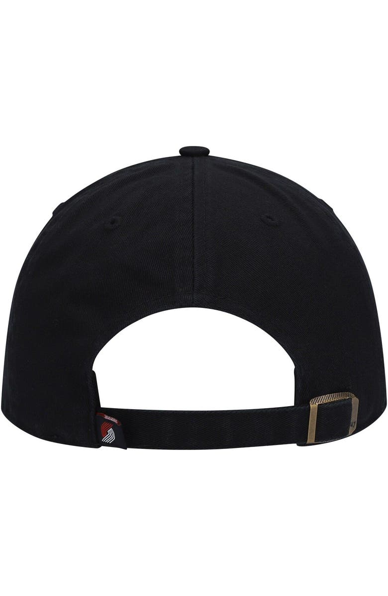 '47 Men's '47 Black Portland Trail Blazers Team Clean Up Adjustable Hat, Alternate, color, Black
