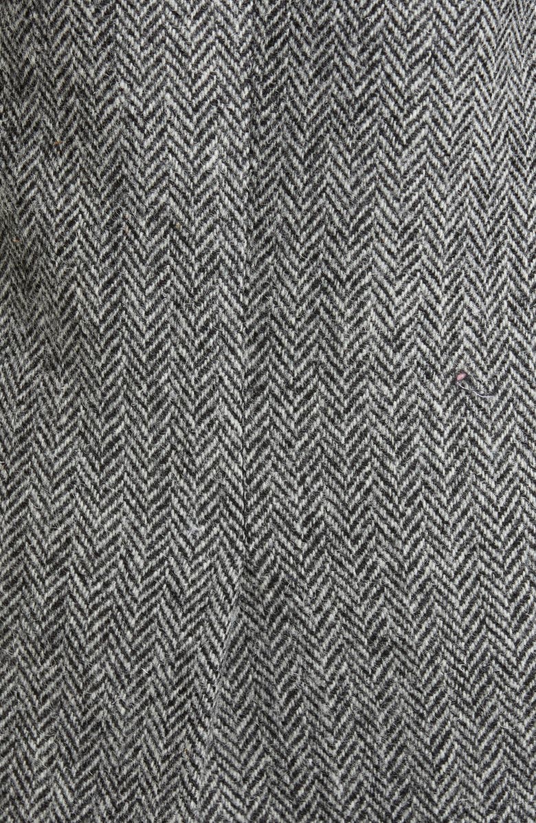 Saint Laurent Notch Collar Wool Coat, Alternate, color,