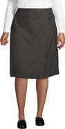 Lands' End Plus Solid A-line Skirt Below the Knee