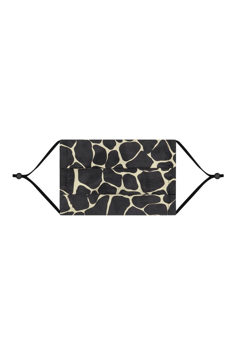 Giraffe Adult Face Mask, Alternate, color, BLACK/ OYSTER