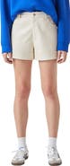 Grey Lab High Waist Faux Leather Shorts