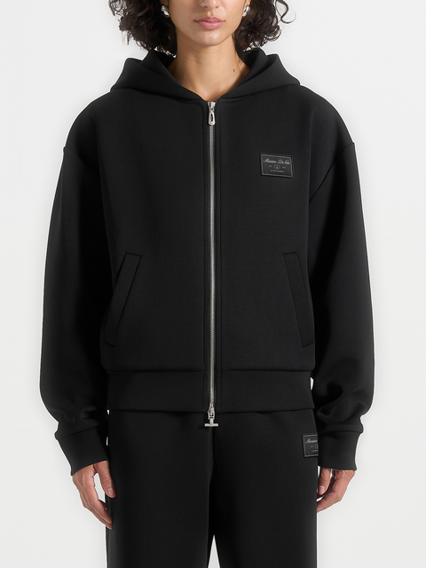 Ray Unisex Neoprene Cropped Zip Hoodie