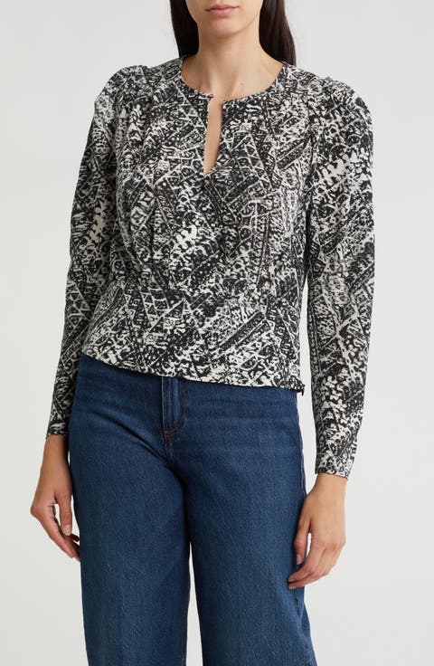 Bailey Print Silk Top