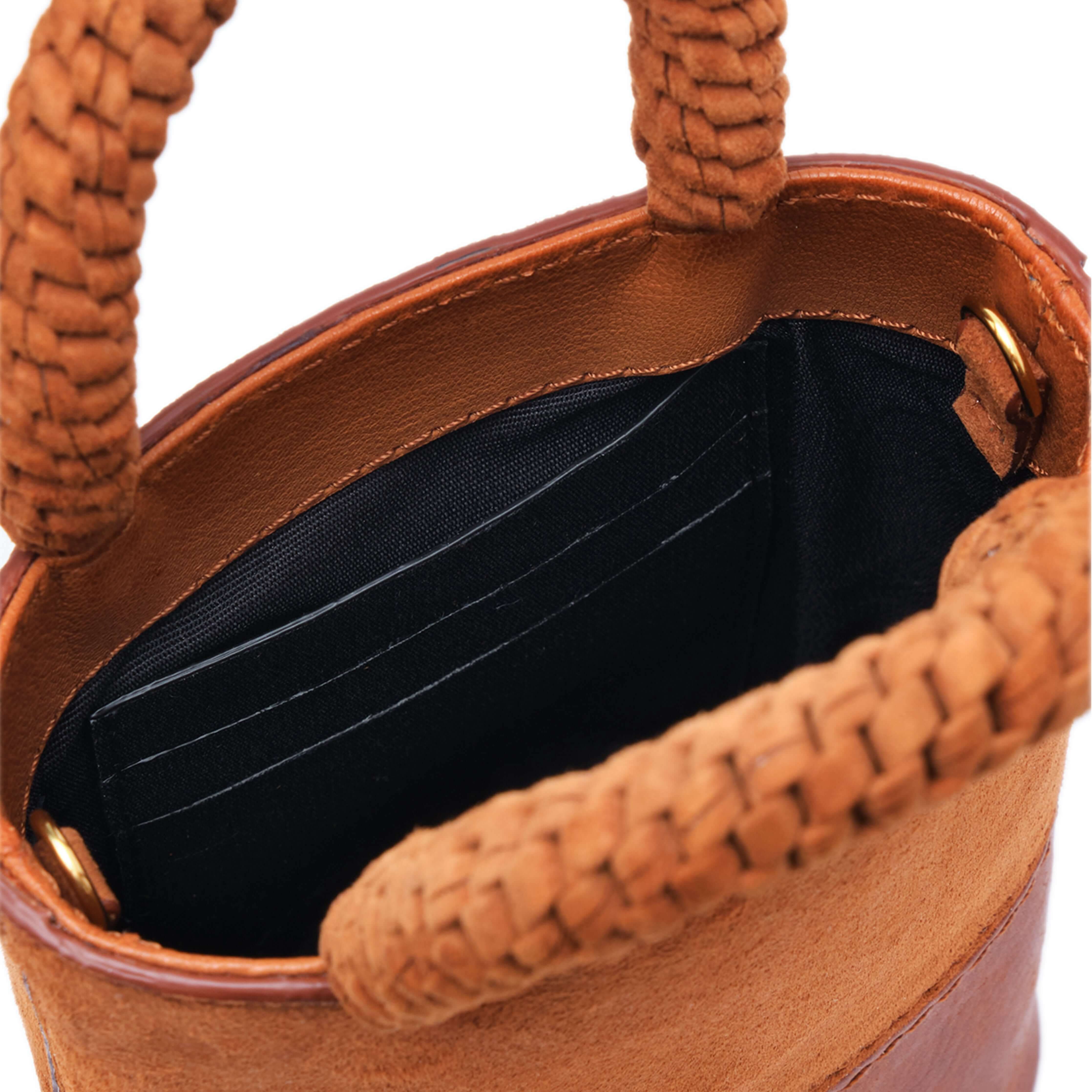 Rovena Mini Bucket Bag, Alternate, color, Camello
