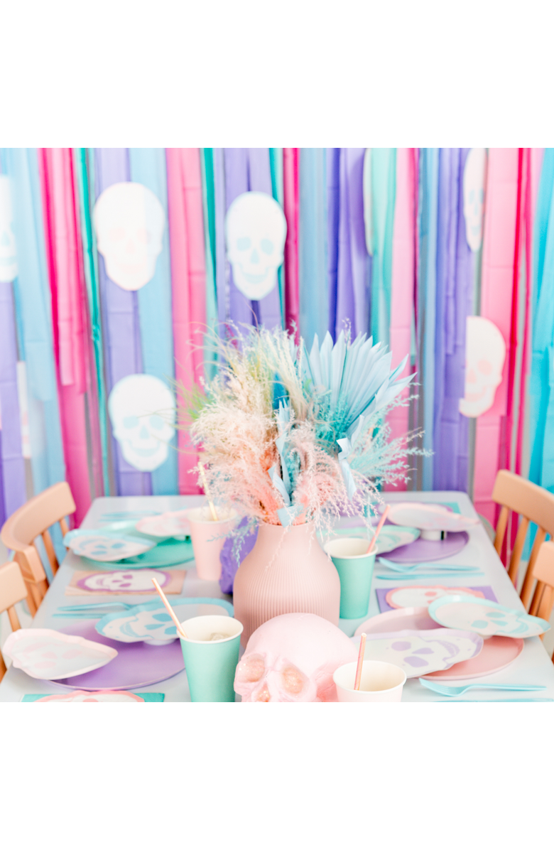 Jollity & Co. Pastel Skull Plates, Alternate, color, Small Dessert Plates - 7"