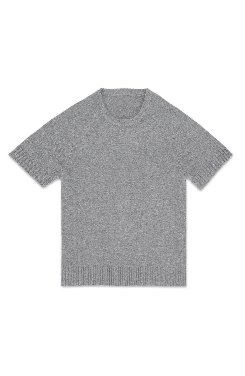 Fortela Short Sleeve Cashmere Jumper, Main, color, Dark Grey