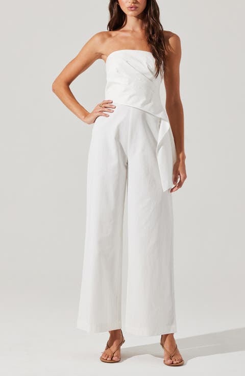 Maciel Strapless Cotton Jumpsuit