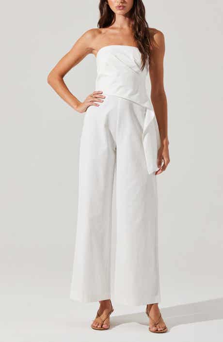 ASTR the Label Maciel Strapless Cotton Jumpsuit