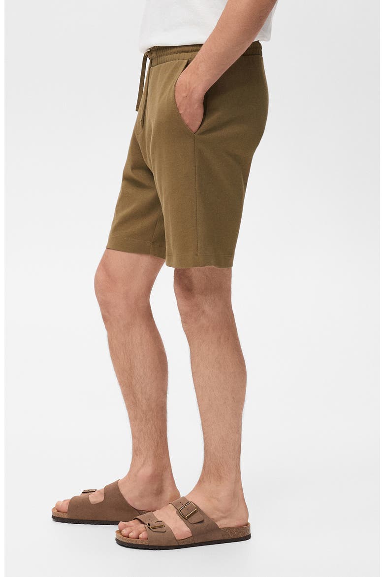 Drawstring Cotton Bermuda Short, Alternate, color, KHAKI GREEN