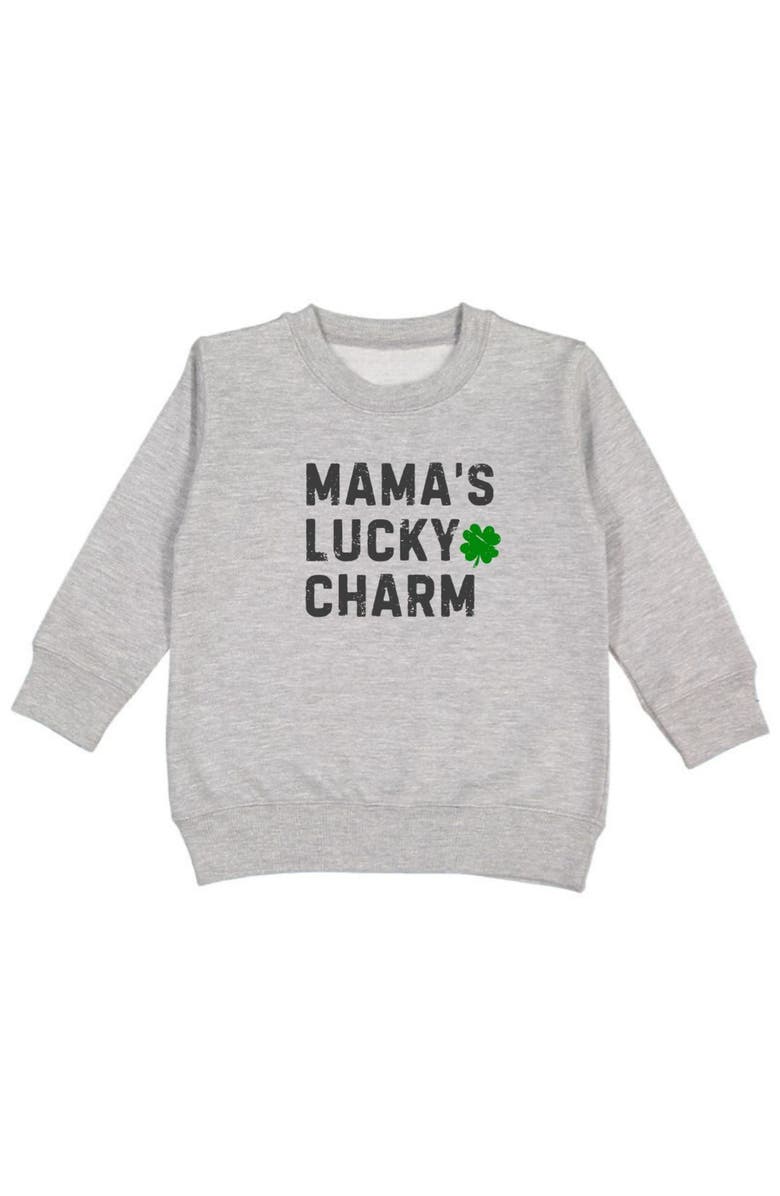 Sweet Wink Mama's Lucky Charm St. Patrick's Day Sweatshirt, Main, color,