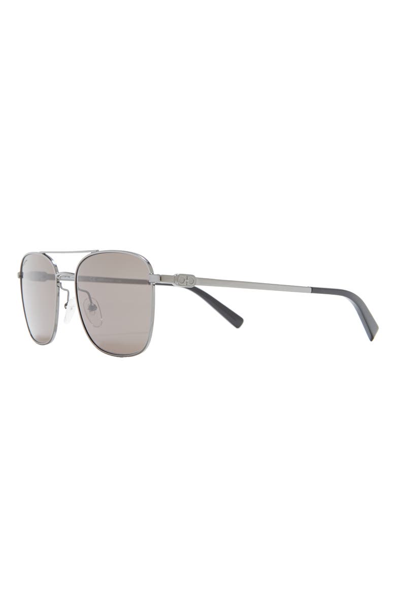 FERRAGAMO Salvatore Ferragamo Gancio 53mm Navigator Sunglasses, Alternate, color,