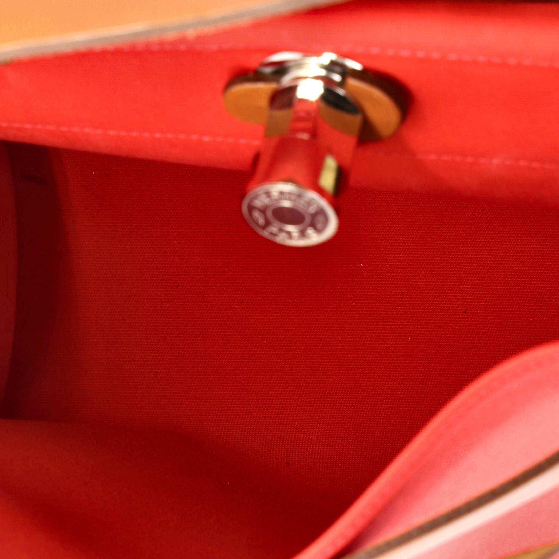 Pre-Owned Hermes Herbag Zip Leather and Toile 31, Alternate, color, Bougainvillier