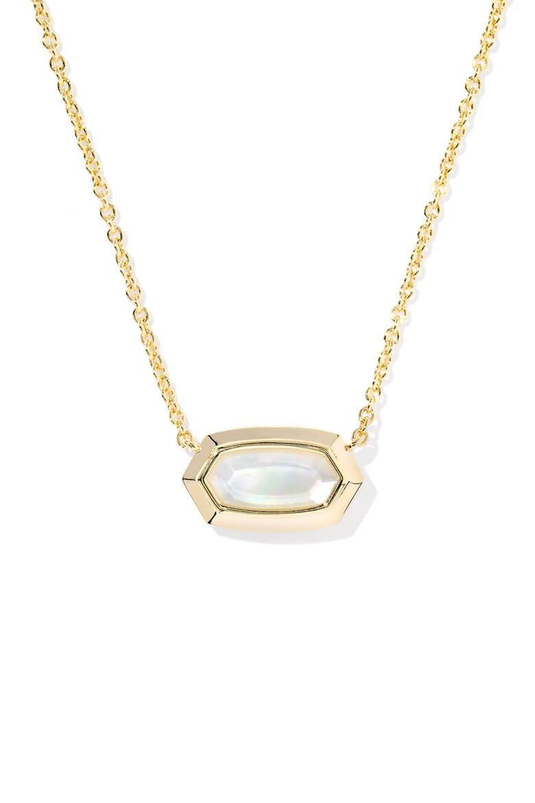 Elisa Short Pendant Necklace, Main, color, GOLD IVORY MOTHER OF PEARL