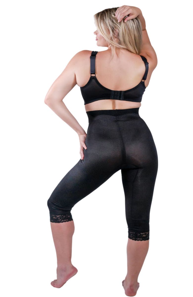 Rago High Waist Capri Pant Liner with Tummy Control, Alternate, color, Black