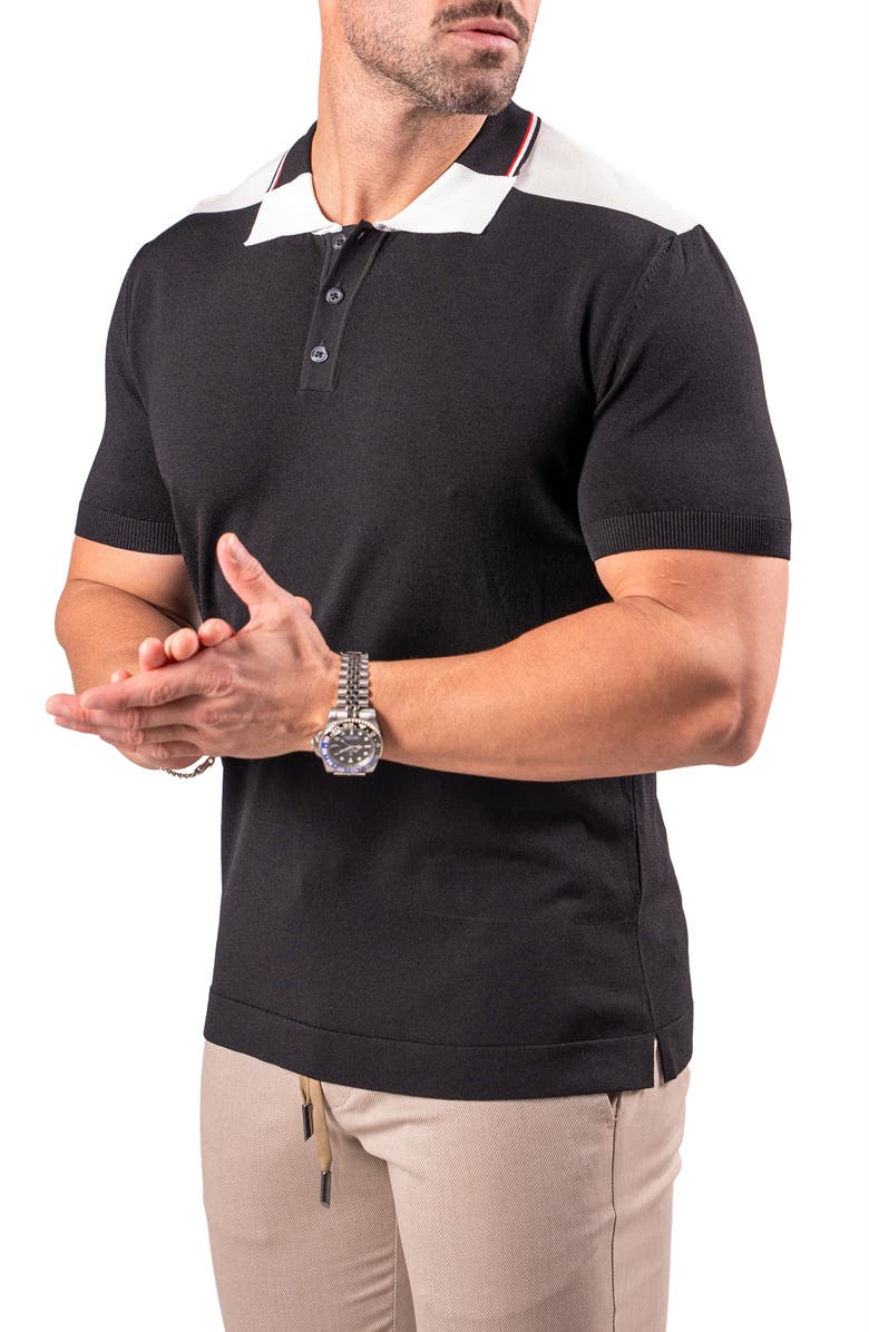 Maceoo Tipped Colorblock Polo, Alternate, color,