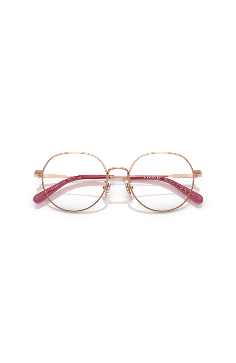 COACH 53mm Irregular optical glasses, Alternate, color, Gold