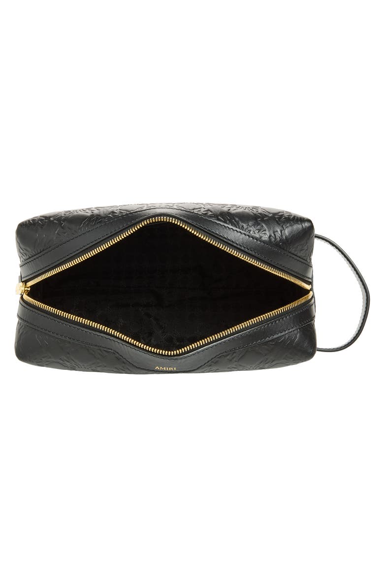 MA Quad Leather Dopp Kit, Alternate, color, BLACK