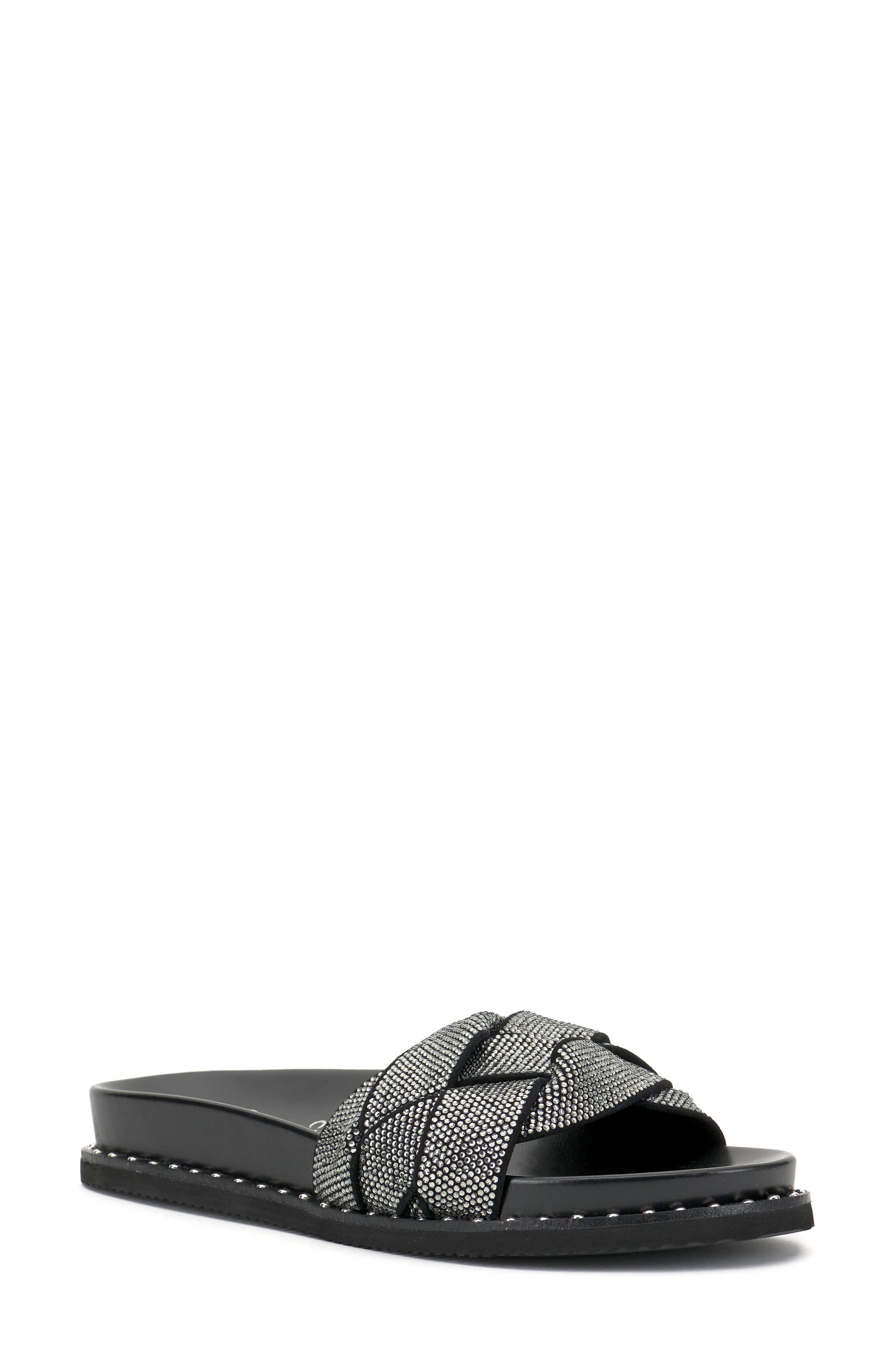 Vince Camuto Kevin Braid Embellished Slide Sandal, Main, color, 