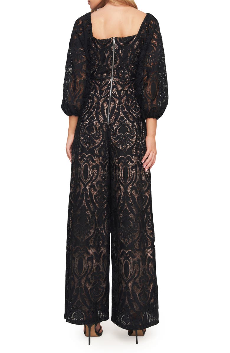 FLYING TOMATO Lace Jumpsuit, Alternate, color, Black