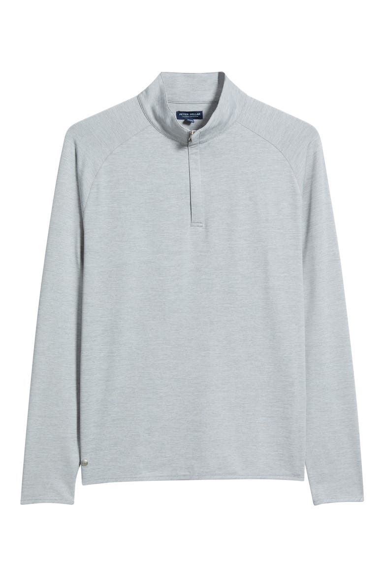 Crown Crafted Stealth Stripe Performance Quarter Zip Pullover, Alternate, color, GALE GREY
