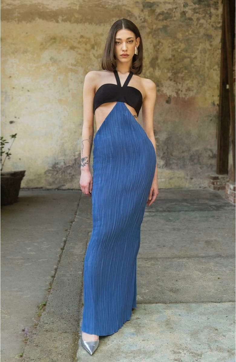 Maeve Midnight Hues Dress, Alternate, color, Black & Blue