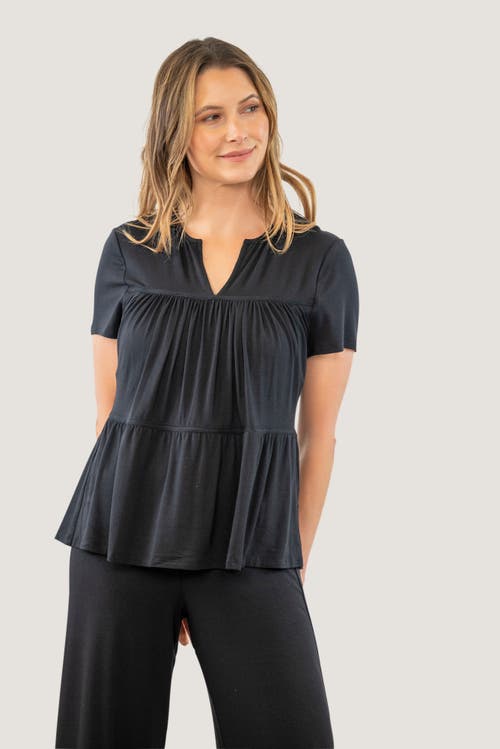 Jjwinks Tiered Built-in Shelf Tee In Black