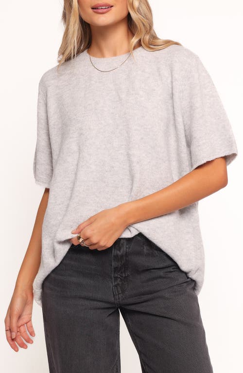 Petal And Pup Petal & Pup Morris Short Sleeve Oversize Sweater In Gray