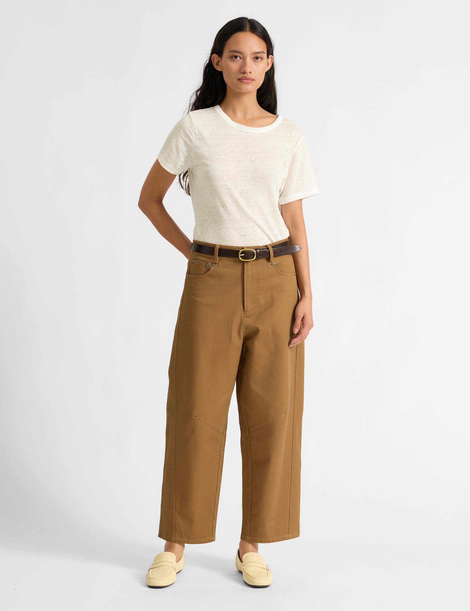 Cropped Barrel Trousers - image 2