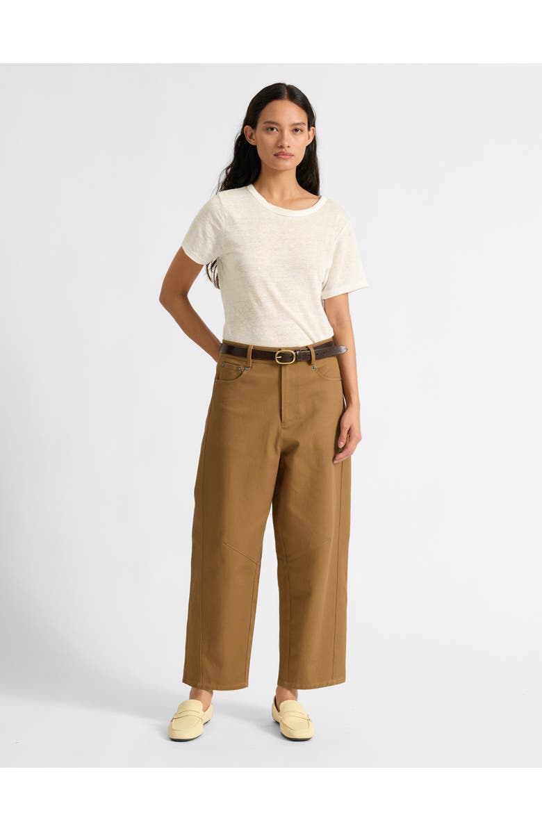 Albaray Cropped Barrel Trousers, Alternate, color, Tan
