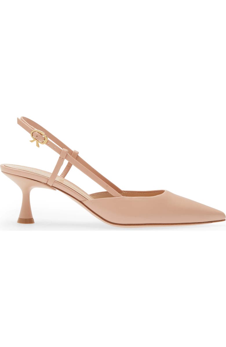 Gianvito Rossi Kitten Heel Slingback Pointed Toe Pump, Alternate, color, Peach