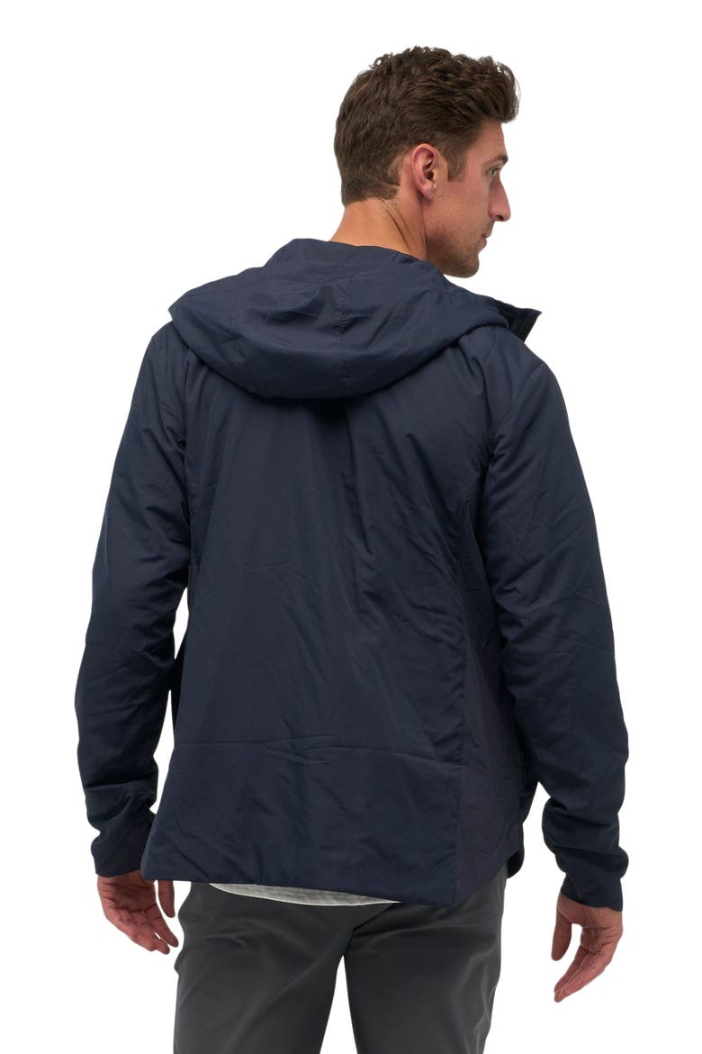 Outset Hooded Water Resistant Travel Jacket, Alternate, color, Navy