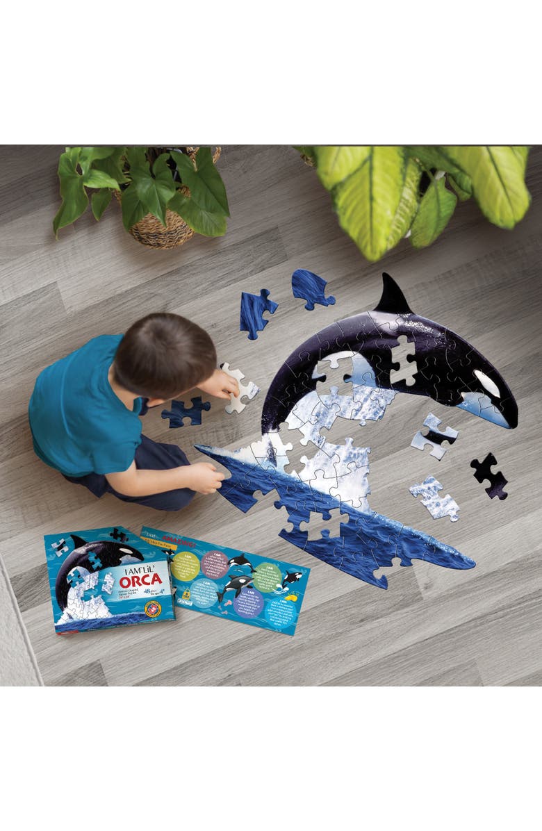 Madd Capp I Am Lil Orca 48 Piece Whale Shaped Puzzle, Alternate, color, Multicolored