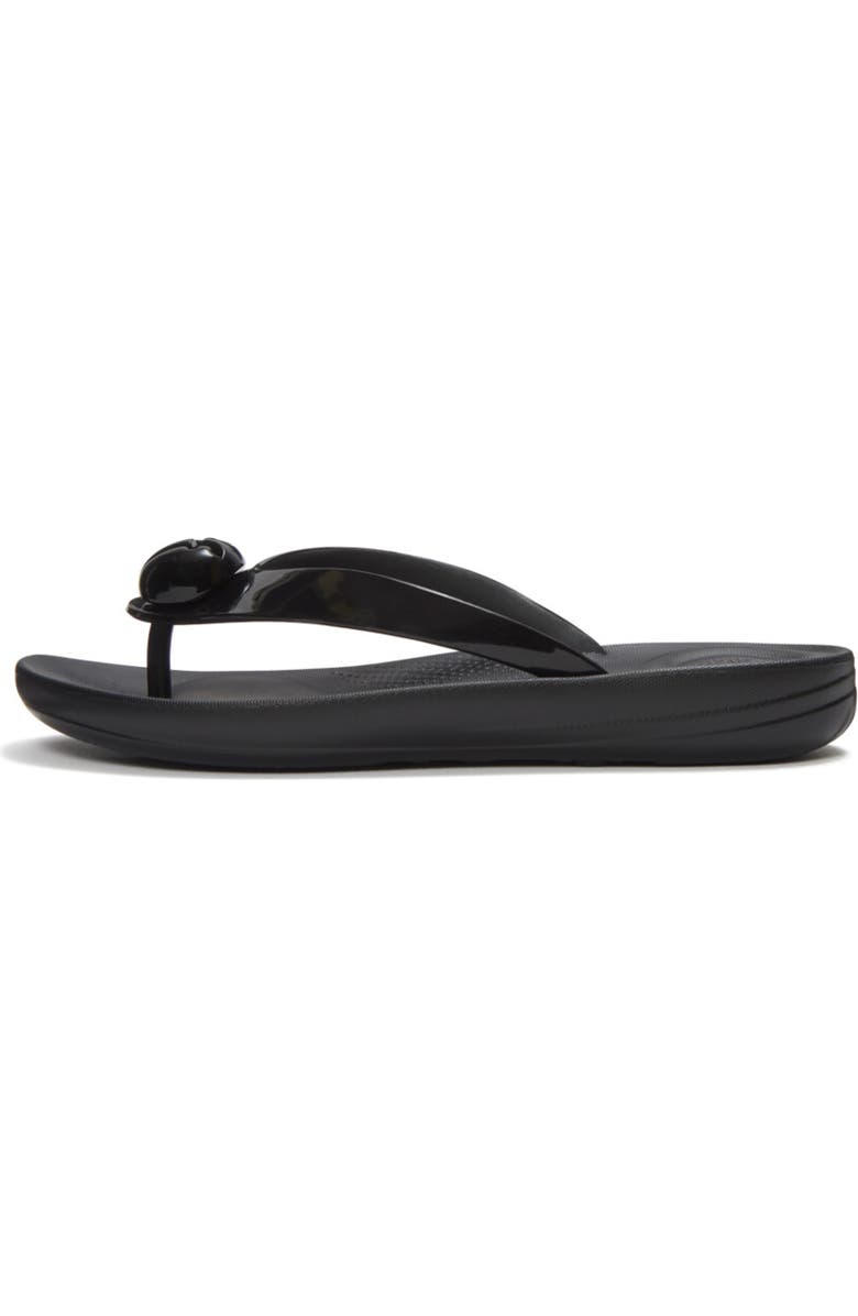 FitFlop Iqushion Glossy Flip-Flops, Alternate, color, Black
