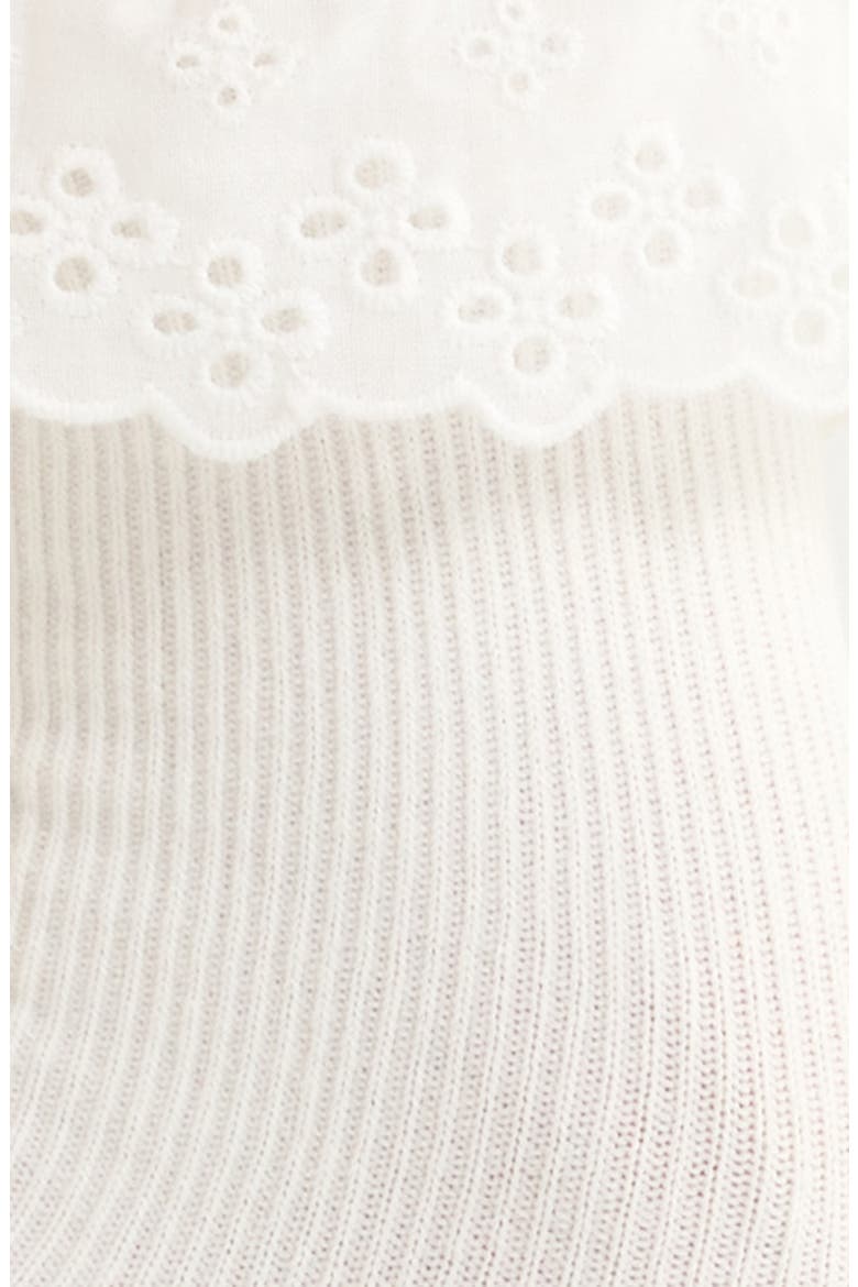 Tabitha Ruffle Ankle Socks, Alternate, color, CREAM