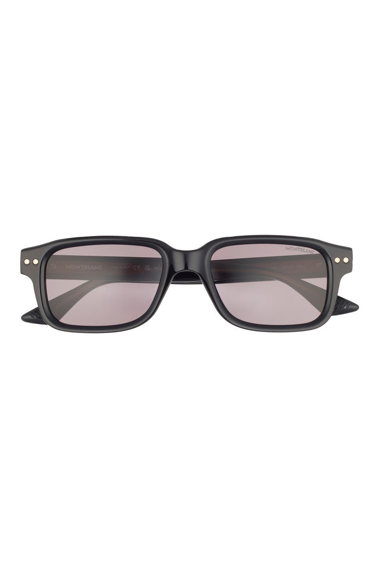 53mm Square Sunglasses, Main, color, BLACK BLACK GREY