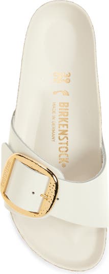 Madrid Hammered Big Buckle Slide Sandal