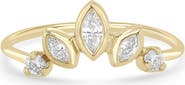 Zoë Chicco 14K Gold Graduating Marquise & Prong Diamond Fan Ring